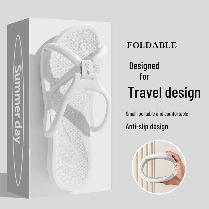 Складные дорожные тапочки: Нескользящий комфорт для мужчин и женщин, Идеально для гостиниц, Легко носить с собой, Идеально для использования в помещении и в ванной комнате