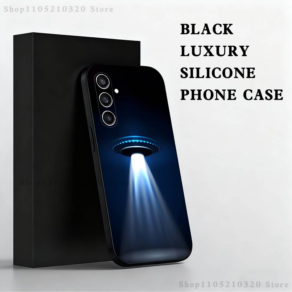 Смешной Чехол для Телефона Космический НЛО Вещь Для Samsung S25,S24,S21,S22,S23,S30,Ultra,S20,Plus,Fe,Lite,Note,10,9,5G Черный Чехол