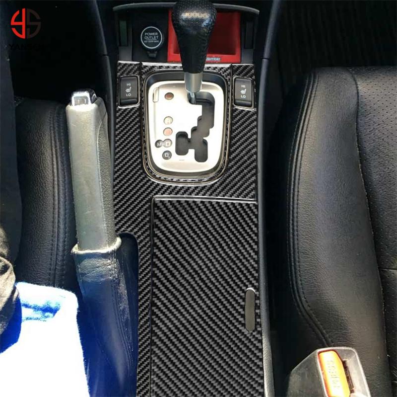Car Gear Shift Water Cup Cover Trim Carbon Fiber Sticker for Acura TSX 2004 2005 2006 2007 2008 Accessories