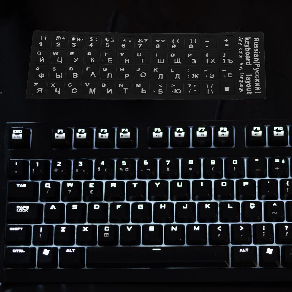 5 Sheets Russian Language Keyboard Stickers Premium Paper Material Matte Texture Non-Slip Comfortable Touch for All Laptop