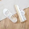 Hollow Breathable Cloth Shoes Women Gauze Daisy Embroid Retro National Style Simple Casual Flat Shoes Linen Sweet  Preppy Style Spring Summer
