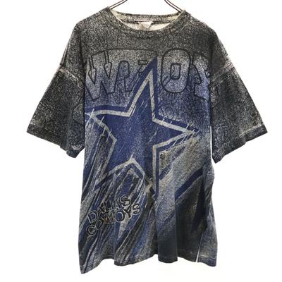 Футболка с коротким рукавом 90-х L Черная и другие DALLAS COWBOYS Старая Винтажная Мужская Б/У