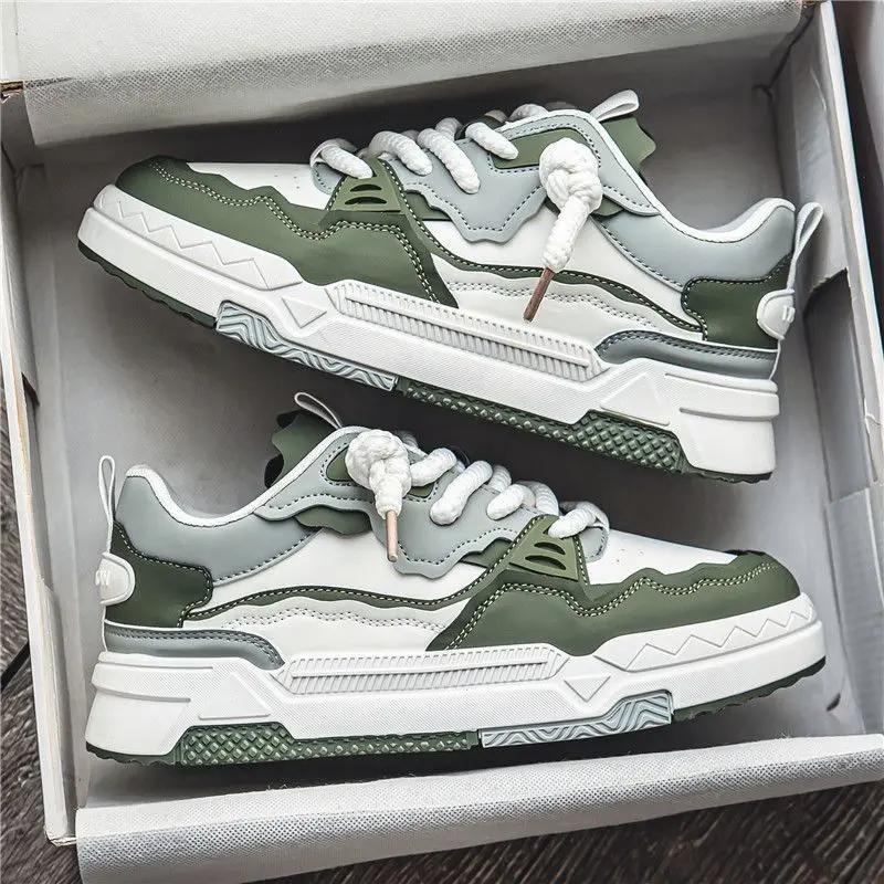 Fashion Men Sneakers Casual Running Shoes Outdoor Sport Shoes Summer Breathable Athletic Trainer Thick Base Height Increase Zapatillas