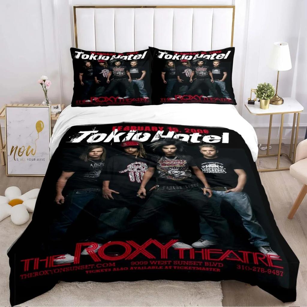 Пододеяльник Tokio Hotel Чехол на подушку Постельное белье Мальчик Девочка Украшение спальни Детский подарок Односпальный Двуспальный Большой размер