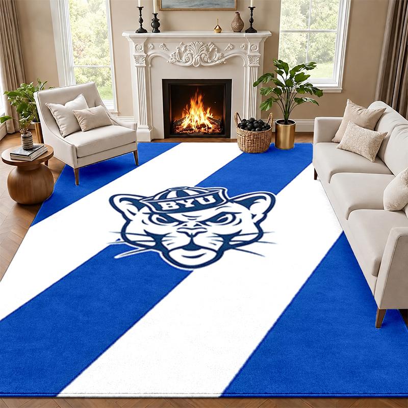 Коврик для двери с логотипом BYU Cougars для гостиной или спальни, Защитный коврик под стул, Офисное украшение, Рождественский подарок, Подарок на день рождения