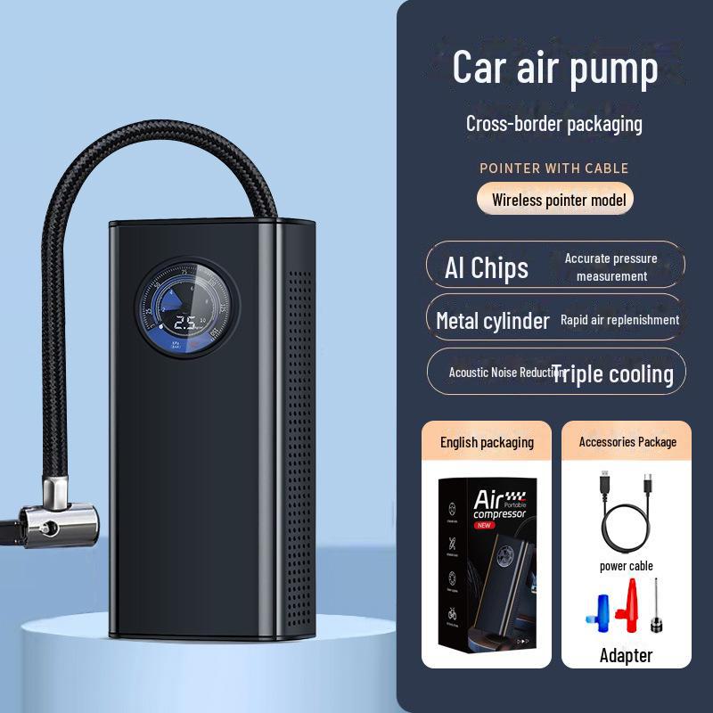 Портативный электрический автомобильный воздушный насос для автомобилей 12 В и 36 В, 48 В, 60 В - универсальный ручной инструмент
