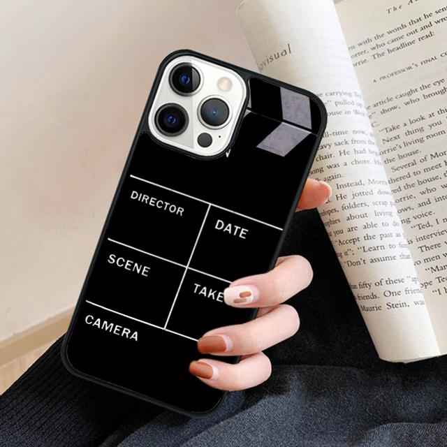 Чехол для телефона с изображением кинохлопушки для iPhone 17 Air 16 15 14 13 11 12 Pro Max Plus.