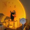 Sunset Light USB Projector Lamp Rainbow 7 Colors Projection Lamp Background Atmosphere Light for Living Room Bedroom Decor