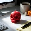 Handcrafted Halloween Table Accents 3D Printed Apple Skull Desktop Ornament Gothic Decor Figurine Niche Home Accessories Creative Dark Art