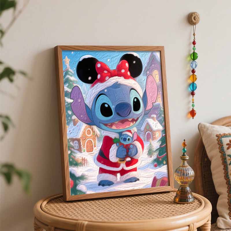 Disney oil painting hand painting art kit Christmas Stitch coloring painting handmade diy home decoration gift