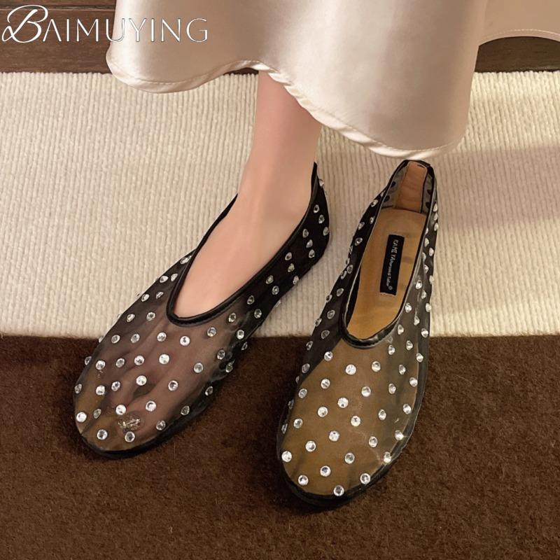 Модные сетчатые балетки, хрустальные сандалии, женские балетки, летние тапочки, тренд 2025, повседневные лоферы, дизайнерская обувь для платья, новые сандалии для женщин