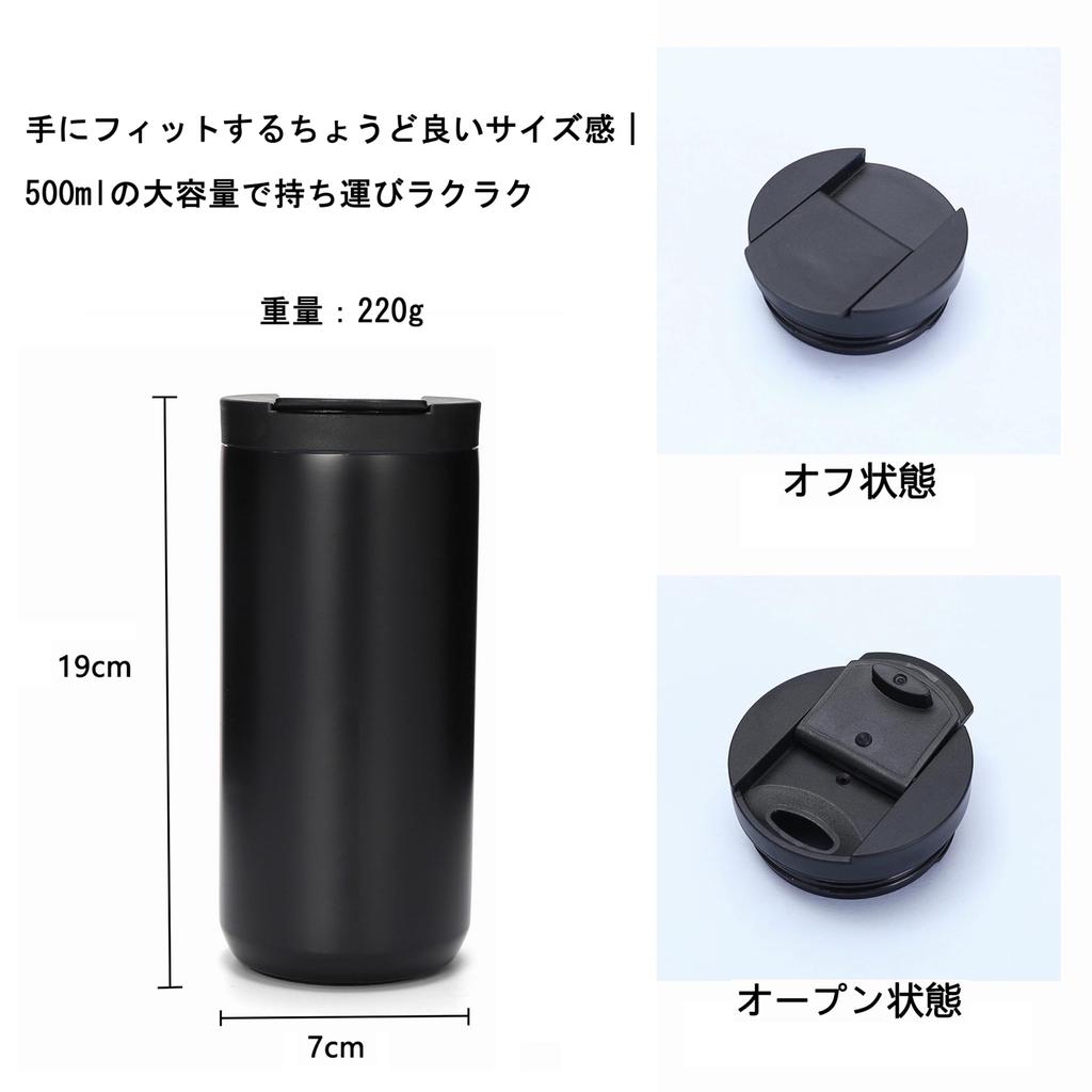 Нержавеющая сталь, устойчивая к MYEEDA Тамблер 500 мл Тамблер из нержавеющей стали с крышкой Вакуумная изоляция Бутылка для кофе и воды Большой объем Термос