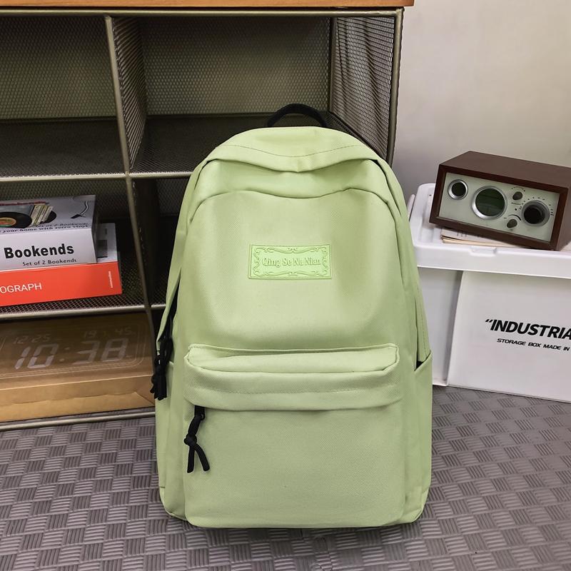 Однотонный школьный рюкзак для студентов, мужской, большой емкости, кампусный рюкзак, Оксфорд, женский дорожный рюкзак