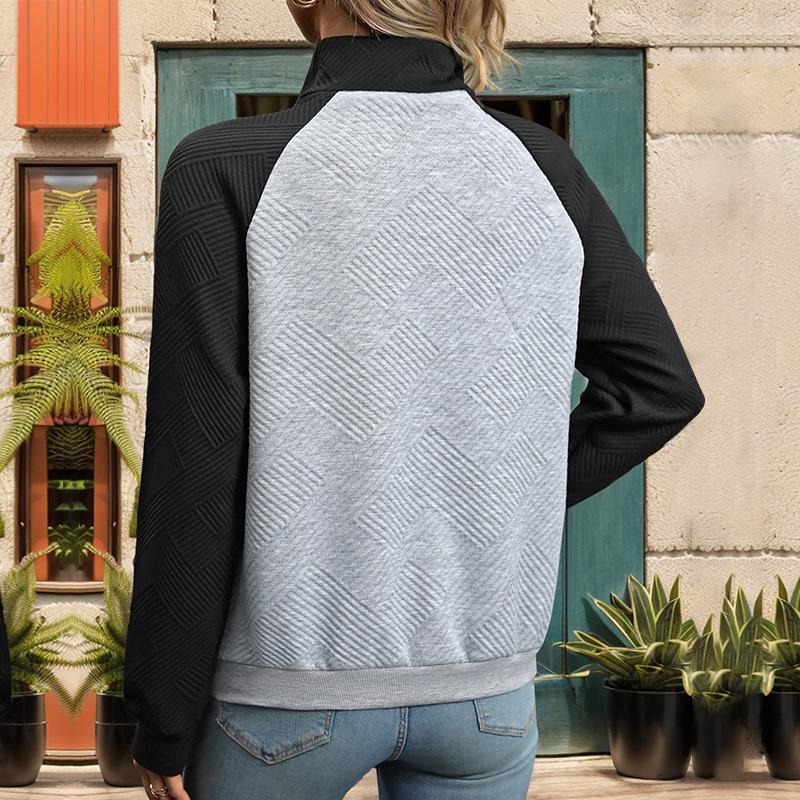 Яркий цветной свитшот с воротником-стойкой, повседневный удобный осенний женский свитшот Muscle Sense, топы