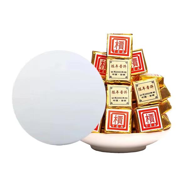 357 г китайский чай пуэр из провинции Юньнань, модель для самостоятельной свадебной вечеринки, антикварная полка, украшение с узором, без упаковки, модель