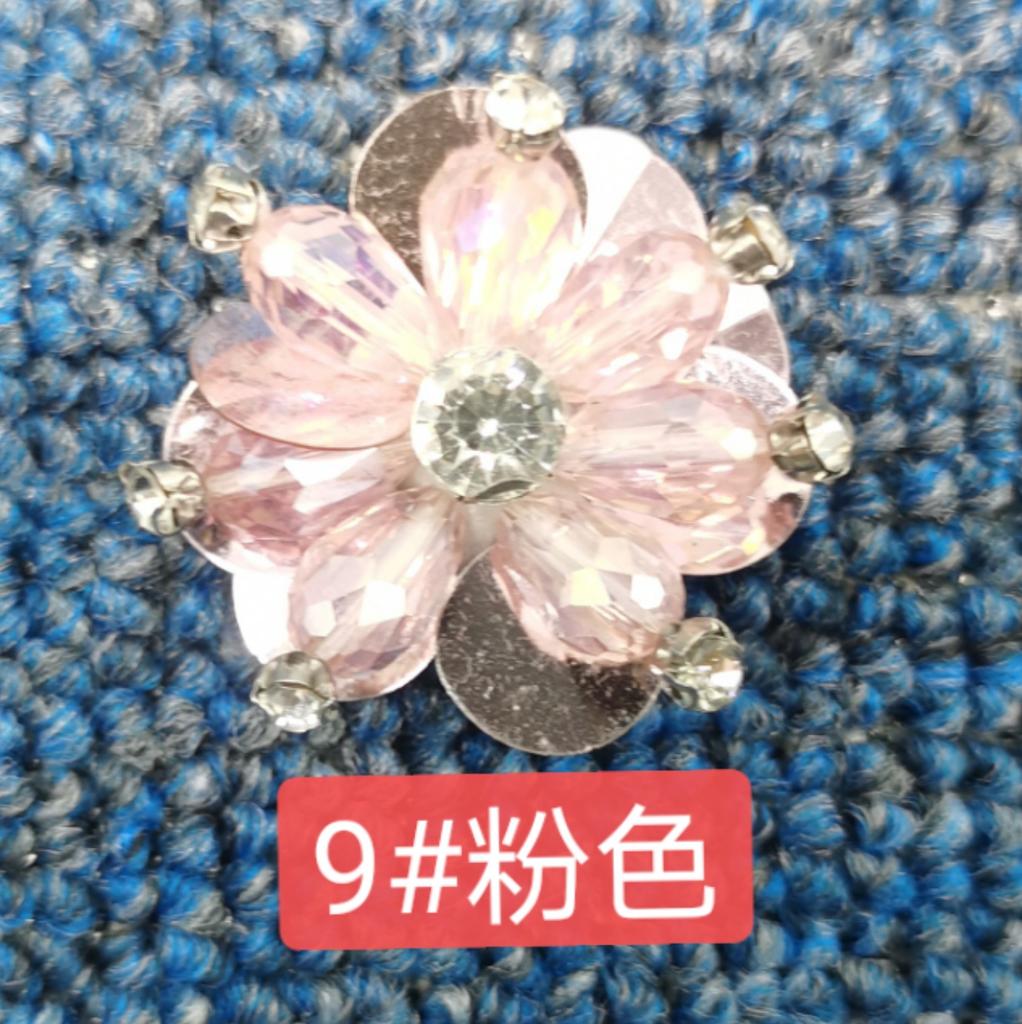 Цветные бусины Цветок Кристалл Ручная работа Бусины Одежда Ювелирные изделия Патч Декаль Аксессуары Сделай сам