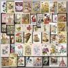 50 Stamp Effect Retro Landscape Oil Painting Style Scrapbook Stickers for Girls