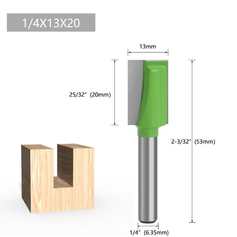 1 шт., 1/4 дюйма, чистящая нижняя фреза с хвостовиком, прямая фреза, чистая фреза, деревообрабатывающая силовая машина