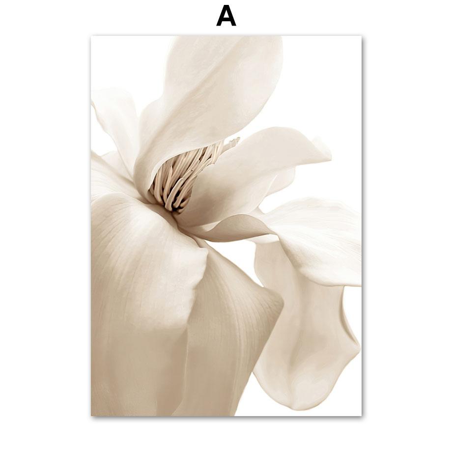 Белая ракушка, пляжный цветок, линия одуванчика, абстрактная фигура, художественная картина на холсте, плакаты с скандинавским принтом, настенные панно для дома, Deocr