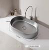 Bathroom Counter Top  Ceramic Sink Rectangular Lavatory Porcelain White Wahsbasin