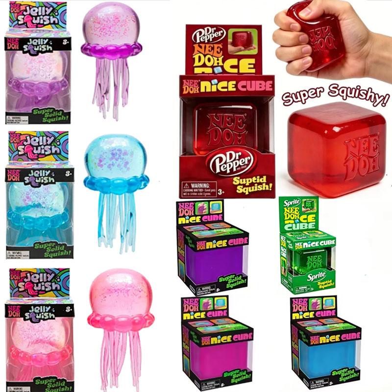 % Schylling Needoh Nice Cube Сенсорный Nice-Sicle Снятие Стресса Сжимаемый Куб Против Тревоги Сжимаемый Предмет Для Концентрации Население С СДВГ
