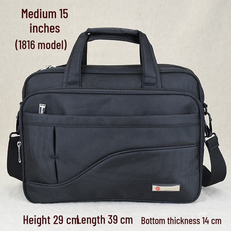 Мужской холщовый деловой портфель большой вместимости для ноутбука и документов — дорожная сумка-мессенджер.