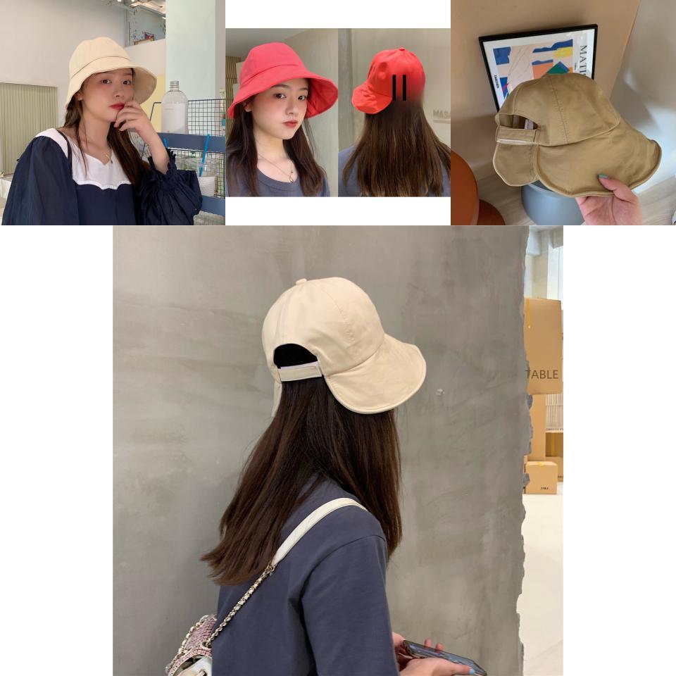 Stylish Korean Cute Youthful Round Dome Summer Sun Protection Breathable Adjustable Cotton Fisherman Hat For Women