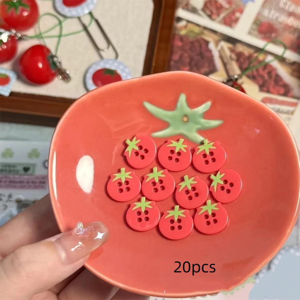 DIY 20 шт. Милые Мультяшные Помидор Снежинка Пластиковые Пуговицы Детское Пальто Кардиган Декор Пуговица Девочка Дети Одежда Швейные Аксессуары