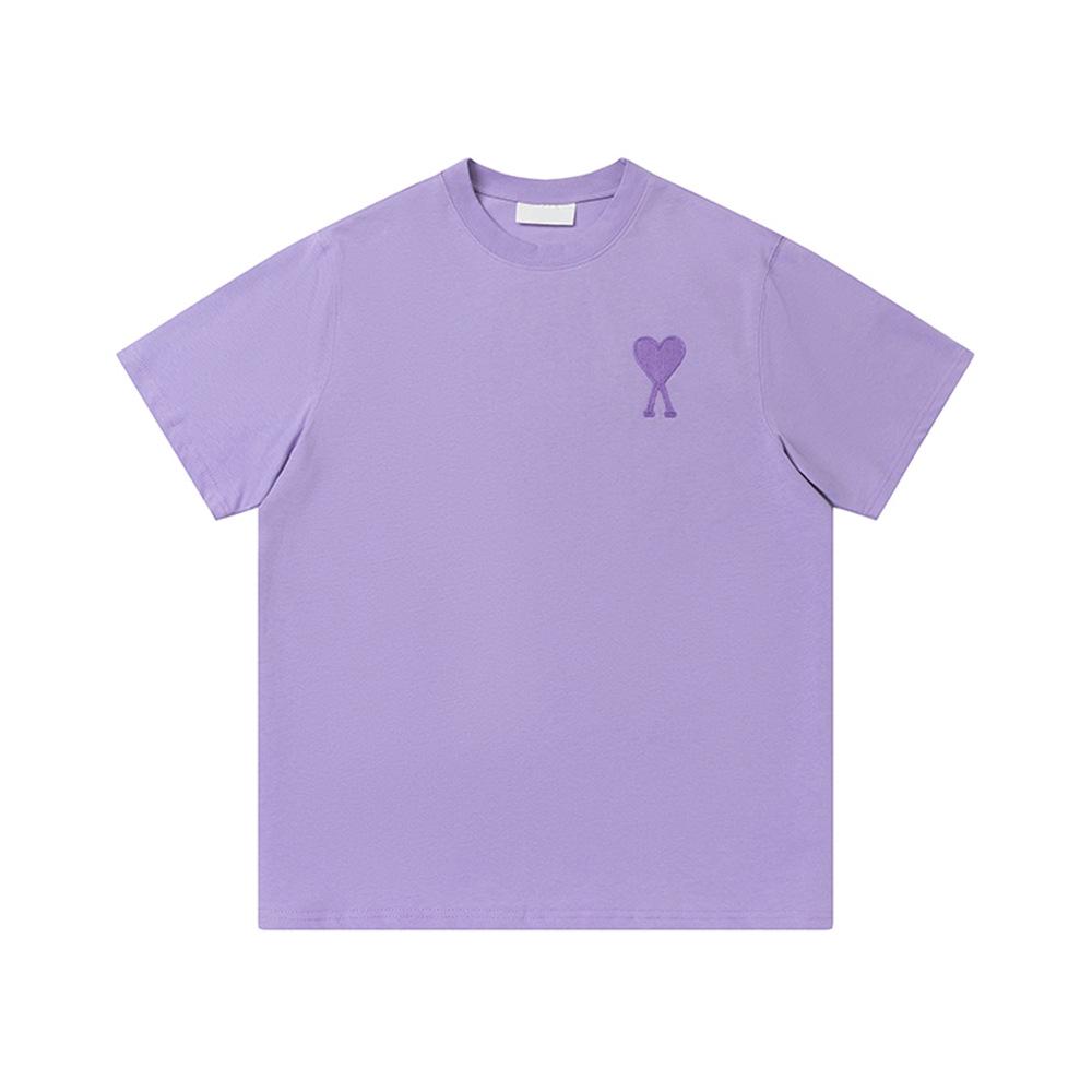 AMI CLAMS модная хлопковая футболка унисекс с вышивкой Love