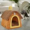 Cat Bed Cave Cute with Removable Cushion Pillow for Kitten Small Dogs Pet Nest Tent