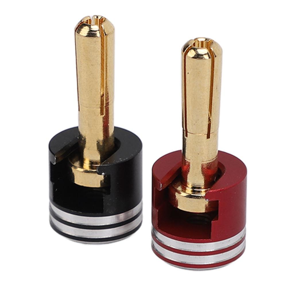 2Pcs Metal RC Heatsink Banana Plug Connectors Banana Plug Connectors for RC Monster Truck