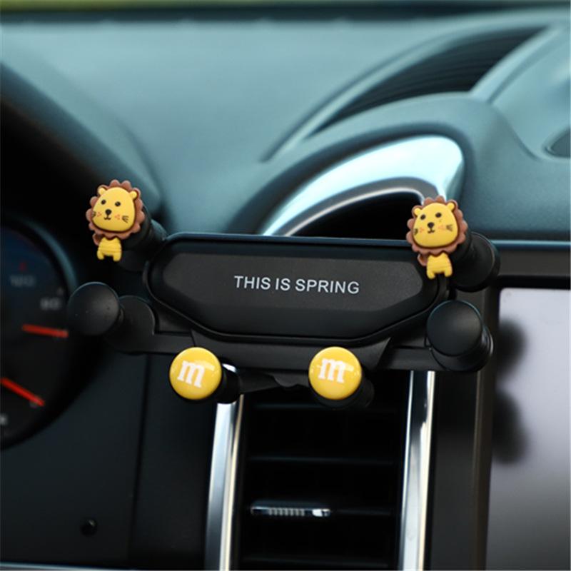 Мультяшный автомобильный держатель для мобильного телефона милый автомобильный трендовый гравитационный держатель для мобильного телефона креативный автомобильный телескопический держатель для мобильного телефона