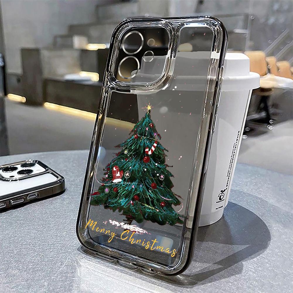 Силиконовый рождественский чехол для телефона iPhone 14 Pro Max Funda iPhone 11 16 15 13 12 XR X XS 7 8 Plus SE 16promax 15promax прозрачный чехол