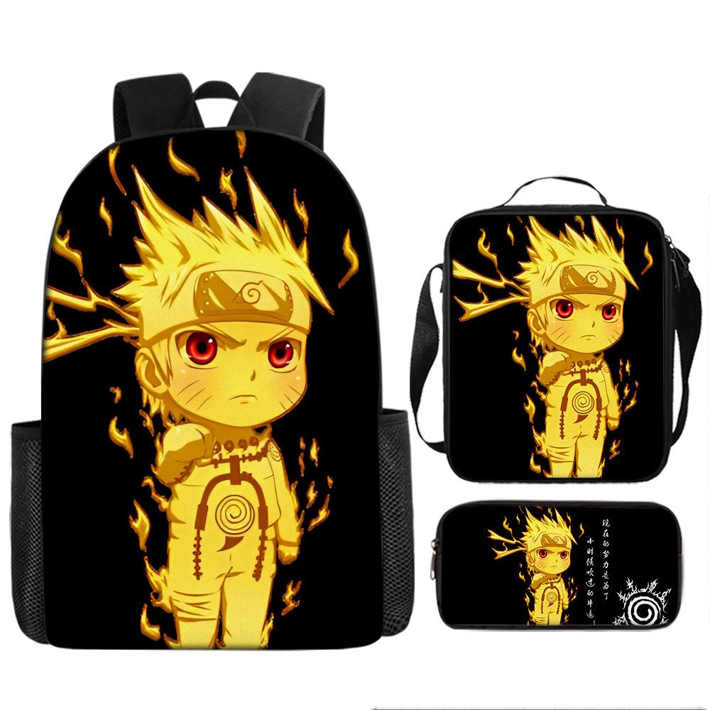 Naruto Naruto Surrounding Primary School Bag Cartoon Animation Backpack Satchel Pencil Case