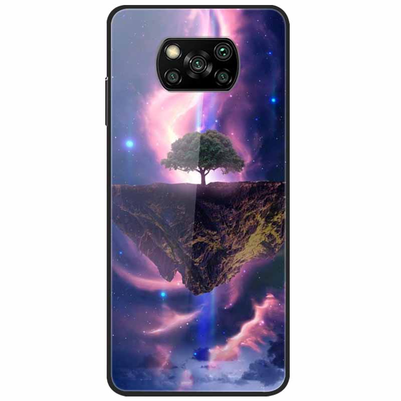 For Poco X3 Pro Case Fashion Cute Tempered Glass Luxury Coque Covers for Xiaomi Poco X3 NFC Cases PocoX3 X 3 Bumper Protector
