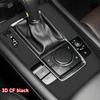 Car Interior Sticker Gear Box Protective Film For Mazda 3 Axela - Car window Panel Sticker Carbon Fiber Black