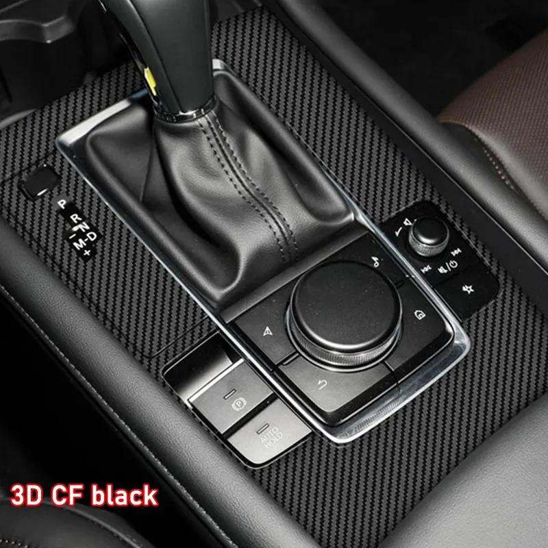 Car Interior Sticker Gear Box Protective Film For Mazda 3 Axela - Car window Panel Sticker Carbon Fiber Black
