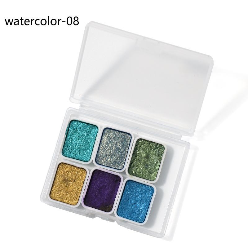 Перламутровые акварельные краски для нейл-арта - Металлический омбре и мраморные эффекты