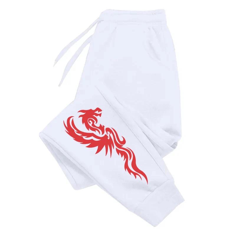 Arrival Men's Sweatpants High Quality All Season Daily Casual Sports Jogger Pants Gym Male Phoenix Printed Trousers