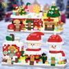HUIQIBAO MOC Christmas Santa Claus House Building Blocks City Snow Man Candy Home Xmas Tree Brick Set Toy for Children Kids Gift