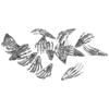 Antique Silver Metal Charms Pendants 30 Pcs Halloween Skeleton Hand Pendants  For Earrings