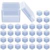 Heizi Square Plastic Case, Set of 35, for Bead Storage, Small Item Storage, Cube-Shaped, Parts and Organizers (4x4x4cm)
