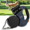 Double-Ended Traction Rope Dual Dog Leash Roulette Dogs Strap With Flashlight Waste Bag Box Auto Retractable 3m Pet Supplies