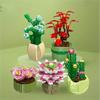 Non-Toxic Plant Bonsai Potted Set Preserved Flower Bouquet Succulent Model Building Blocks Kids Puzzle Diy Toys Bricks Christmas Gifts