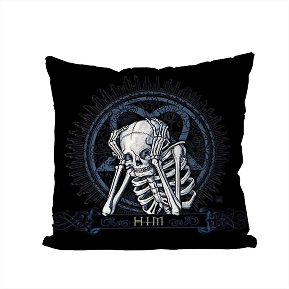 Band His Infernal Majesty HIM Pillow Case For Car Sofa Decorative Home Doublesided Print Plush Square Throw Pillow Cushion Cove