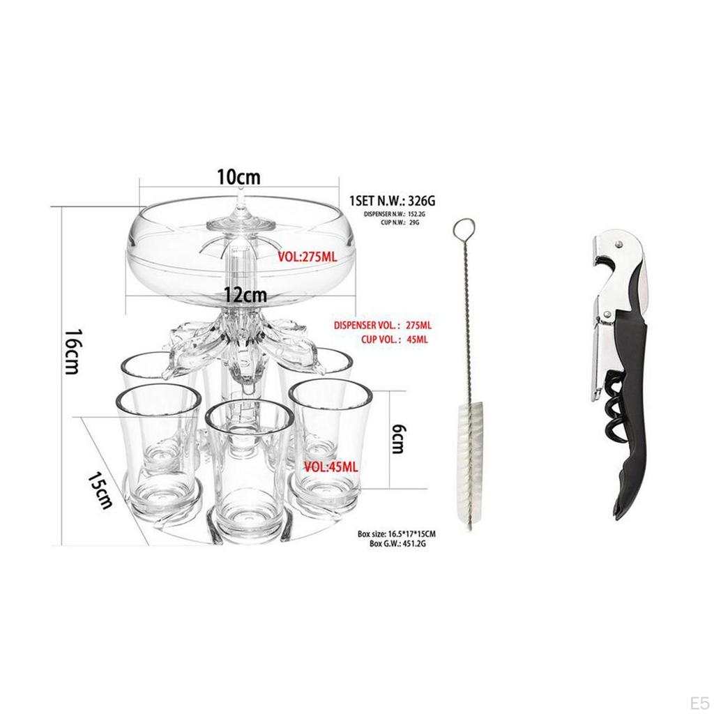 6 Стеклянный диспенсер, маленький, прозрачный, многоразовый, автоматический