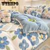 Winter Thickened Milk Velvet 4-Piece Ins Coral Velvet Bedding Flannel Sheet Quilt Cover