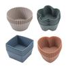 Круглая чашка из пищевого силикона, круглая форма для домашнего торта в виде цветка, квадратная форма для кексов в форме сердца, детская форма для прикорма