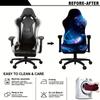 4pcs Set High Elasticity Office and Gaming Chair Cover Set Technology Planet Code Chair Cover Home Office Decoration Washable