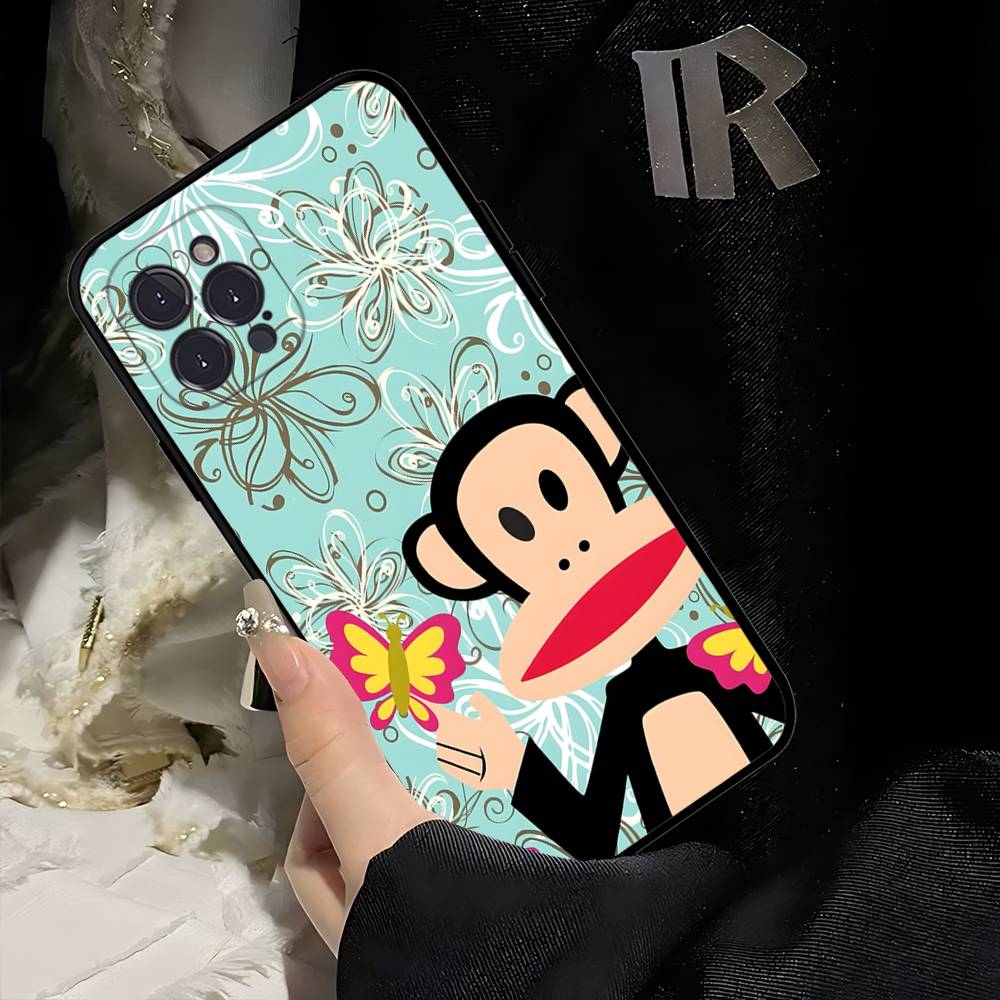 Модный Черный Мягкий Чехол Для Телефона С Логотипом P-Paul F-Frank Для IPhone 16 15 14 13 11 12 17 Pro Max Mini Plus